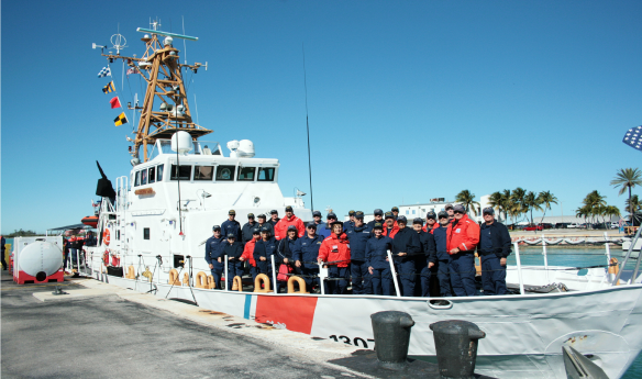 USCG Cutter and USCGAUX personnel