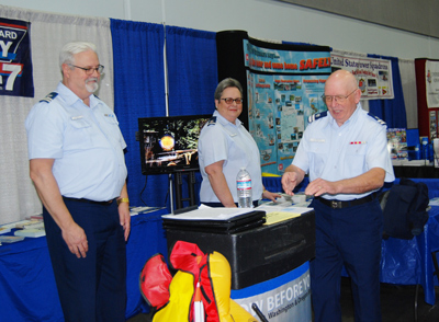 Members at a boat show